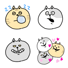 [LINE絵文字] リアクションねこ絵文字①の画像