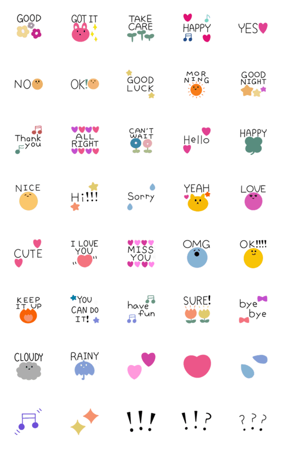 [LINE絵文字]everyday emojiiの画像一覧