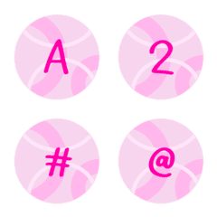 [LINE絵文字] A-Z in the pink circleの画像