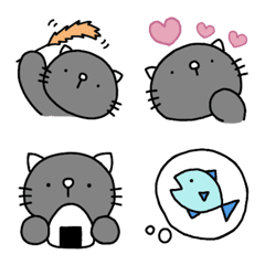 [LINE絵文字] くろねこくろぷーえもじの画像