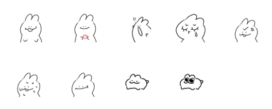 [LINE絵文字]Gratail_rabbitの画像一覧