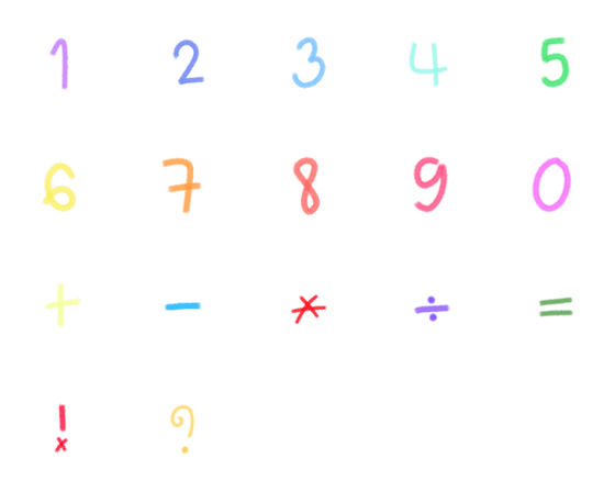 [LINE絵文字]number. 0-9の画像一覧