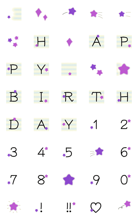 [LINE絵文字]12星座のHAPPY BIRTHDAY！《みずがめ座》の画像一覧