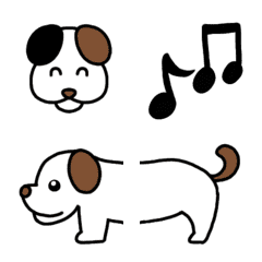 [LINE絵文字] 繋げて楽しめる犬絵文字の画像