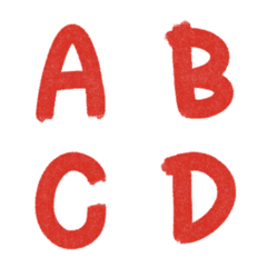 [LINE絵文字] ABC(red)の画像