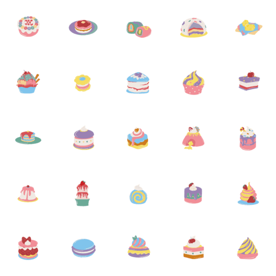 [LINE絵文字]Sweets sweets cuteの画像一覧