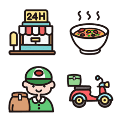 [LINE絵文字] Emoji food deliveryの画像