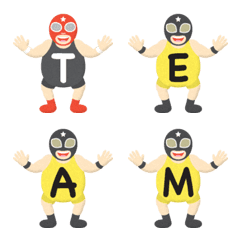 [LINE絵文字] つながる マスクマン アルファベットの画像