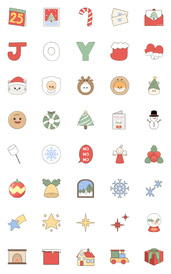 [LINE絵文字]Tiny christmas with usの画像一覧