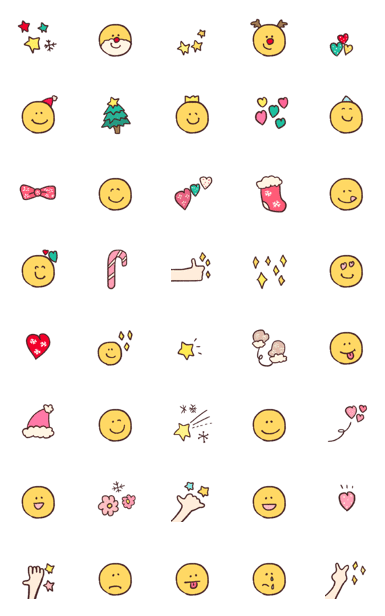 [LINE絵文字]冬のcute set♡の画像一覧