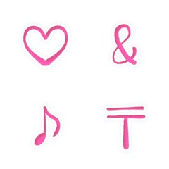 [LINE絵文字] pink letter_1の画像