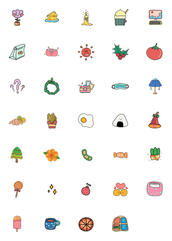 [LINE絵文字]Daily Time Emojiの画像一覧