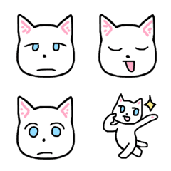 [LINE絵文字] しろねこロビンの画像