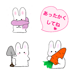 [LINE絵文字] 冬うさぎの画像