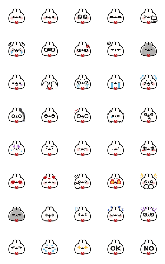 [LINE絵文字]Rabbitttemojiの画像一覧