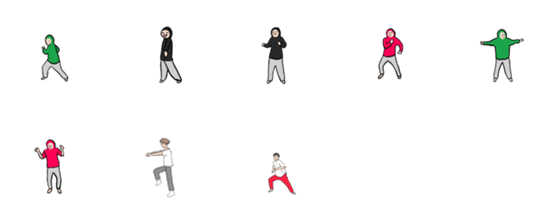 [LINE絵文字]踊る絵文字の画像一覧