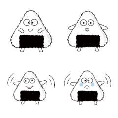 [LINE絵文字] Cute rice ball friend, "BABA"の画像