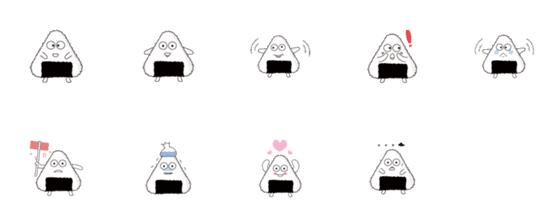 [LINE絵文字]Cute rice ball friend, "BABA"の画像一覧