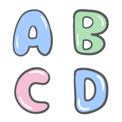 [LINE絵文字] Colorful Letters Jumpingの画像