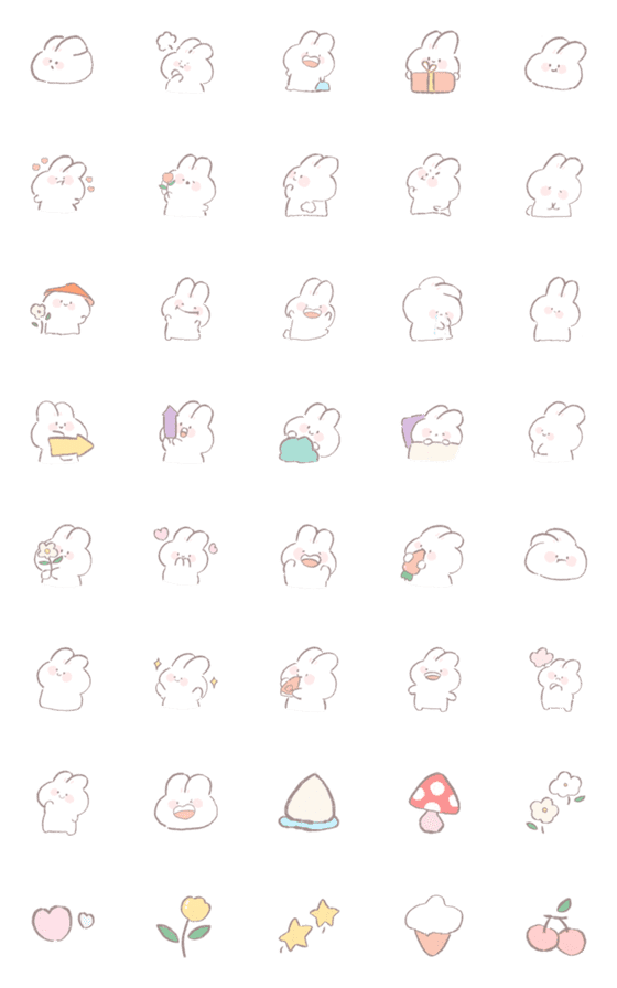 [LINE絵文字]Rabbit emojiji.の画像一覧