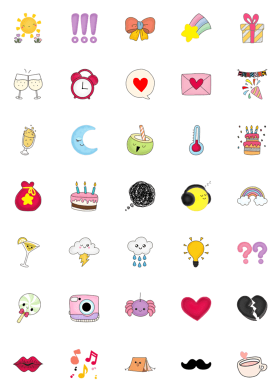 [LINE絵文字]Emoji, emotional thingsの画像一覧