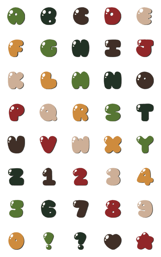 [LINE絵文字]Alphabet emoji Christmasの画像一覧