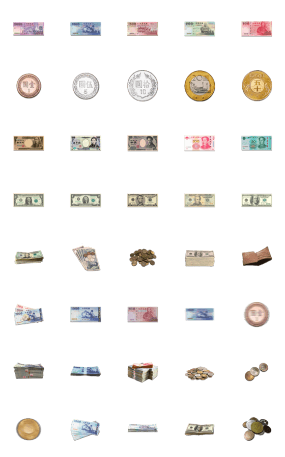 [LINE絵文字]money Revised Versionの画像一覧