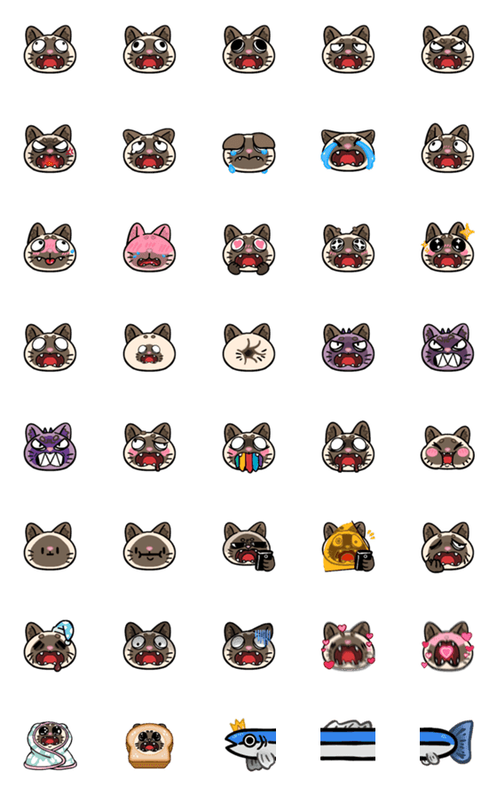 [LINE絵文字]Cat-Sule Emoji ver.1の画像一覧