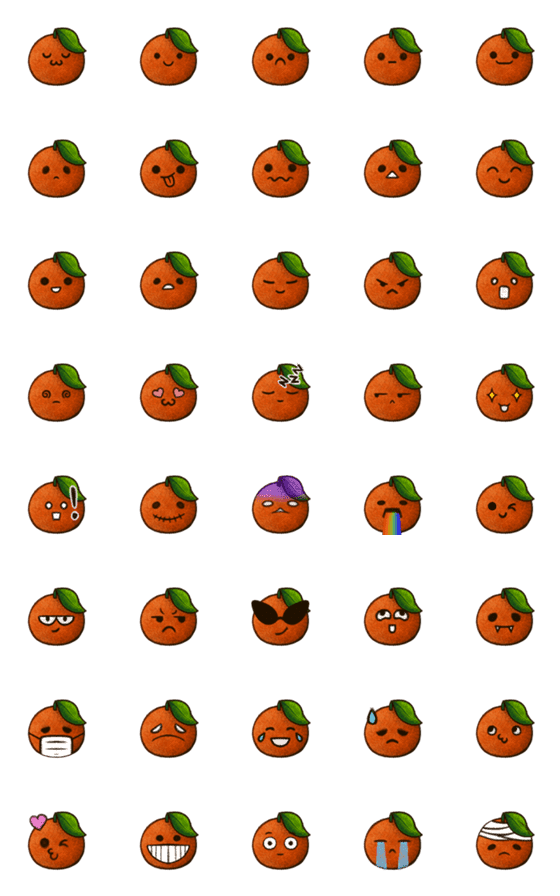 [LINE絵文字]cute orange todayの画像一覧