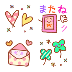 [LINE絵文字] 大人女子のカラフルポップな日常絵文字の画像