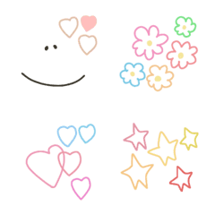 [LINE絵文字] ♡シンプルにかわいい詰め合わせの画像