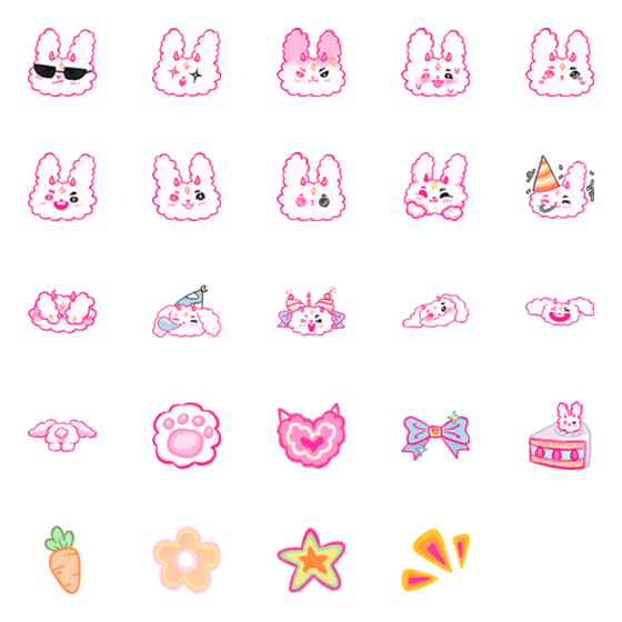 [LINE絵文字]little bunny "bpuk bpui"の画像一覧