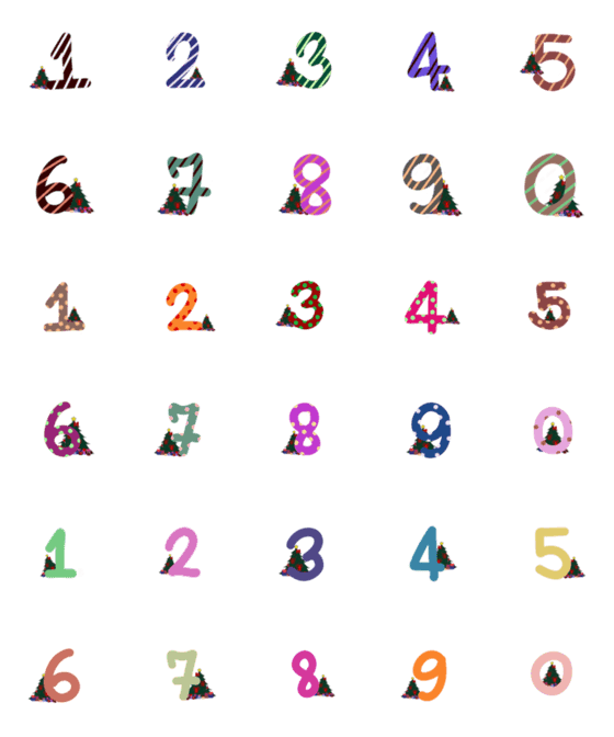 [LINE絵文字]Emoji Numbers 1-0の画像一覧