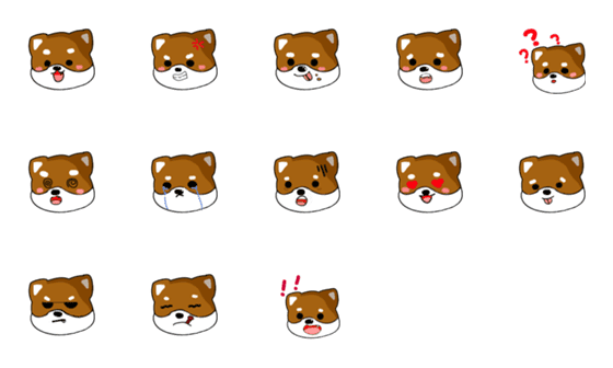 [LINE絵文字]Shiba Inu Storyの画像一覧