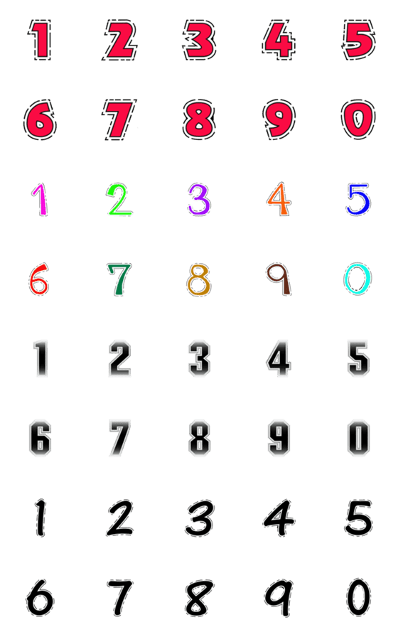 [LINE絵文字]Number emoji 61の画像一覧