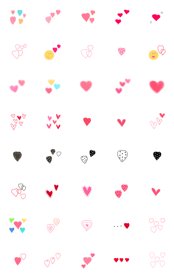 [LINE絵文字]♡♡♡ハートでいっぱい♡♡♡の画像一覧