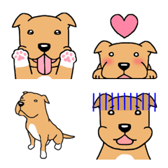 [LINE絵文字] 犬種別アメリカンピットブルテリア絵文字の画像