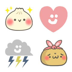 [LINE絵文字] Steamed bread with Xiao Rong Bao emojiの画像