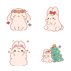 [LINE絵文字] Merry Kiss Bunnyの画像