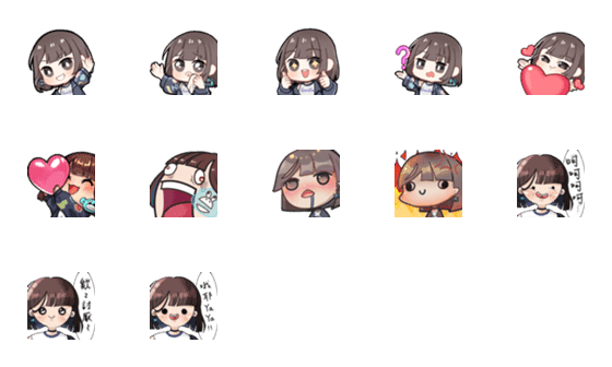 [LINE絵文字]luoluo emoji 01の画像一覧