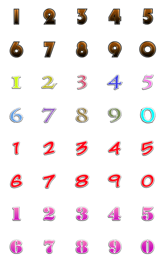 [LINE絵文字]Number emoji 62の画像一覧