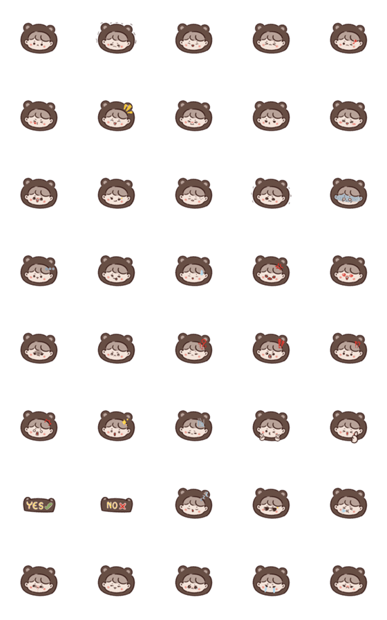 [LINE絵文字]Bear Boy Emojiの画像一覧