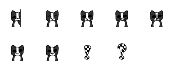 [LINE絵文字]Emoji nin cat (beta)の画像一覧