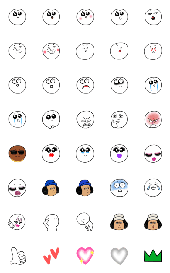 [LINE絵文字]シンプル個性的絵文字の画像一覧