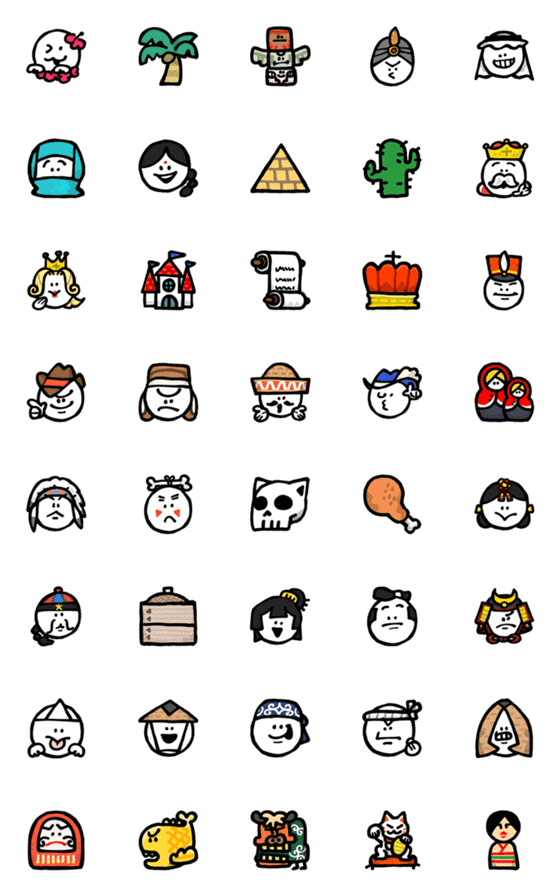 [LINE絵文字]eeMOJI 国2の画像一覧