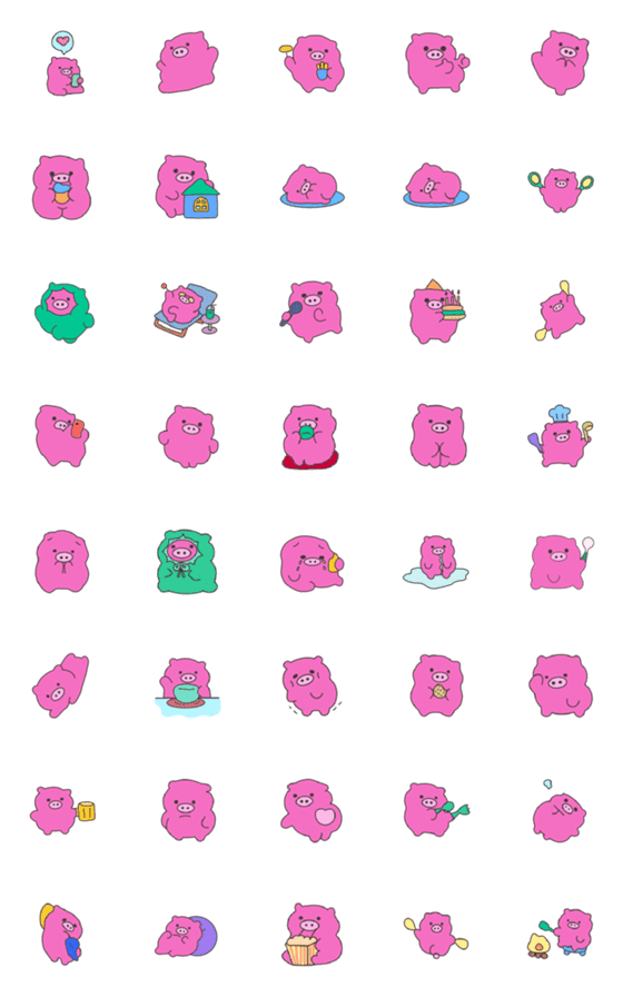 [LINE絵文字]Pinky Pinkyの画像一覧