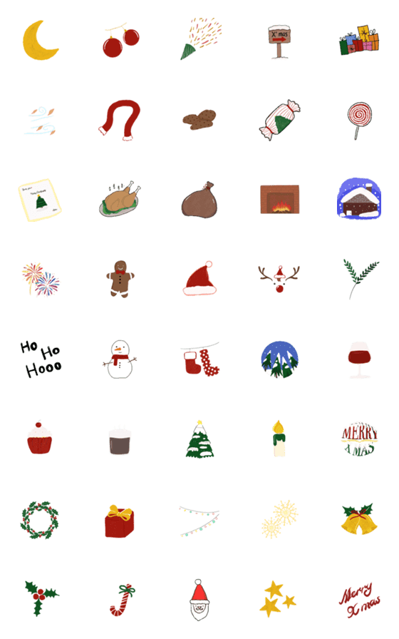 [LINE絵文字]Cherish Christmasの画像一覧