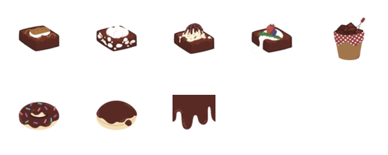 [LINE絵文字]Chocolate Lover V.1の画像一覧