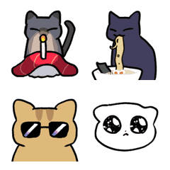 [LINE絵文字] ゆるすぎるねこの画像