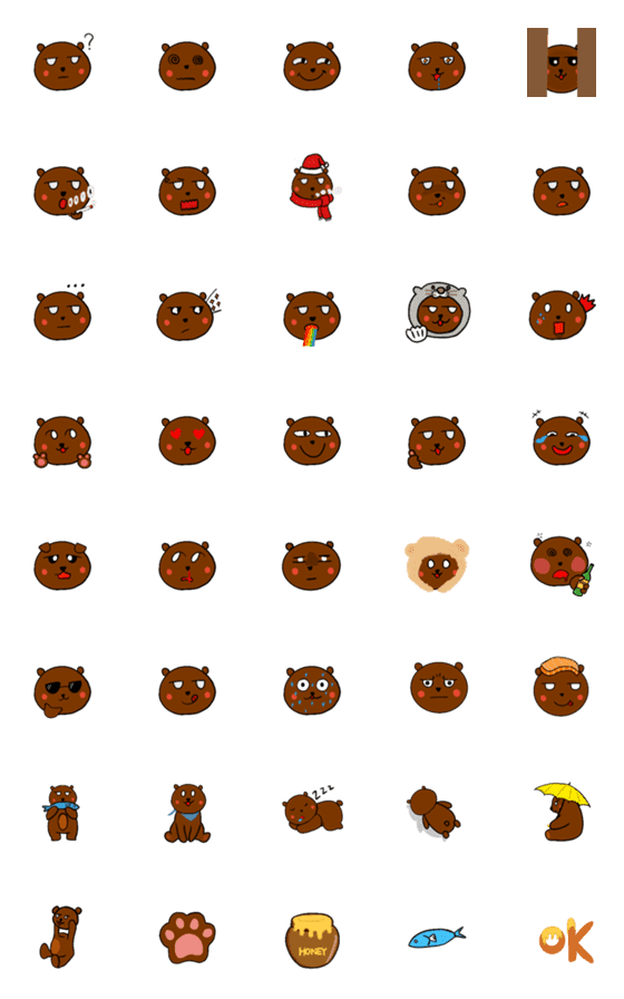 [LINE絵文字]Honey Bears.の画像一覧